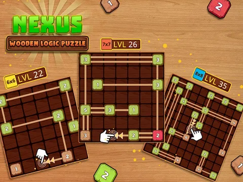 Play NEXUS : wooden logic puzzle - Free Online Hypercasual